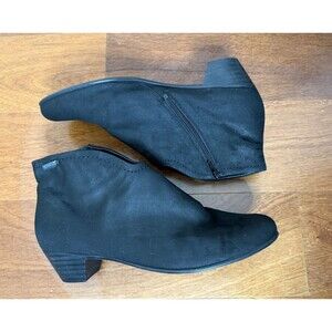 Mephisto  Go Wing Ankle Boots Womens 10 Black Suede Leather Booties